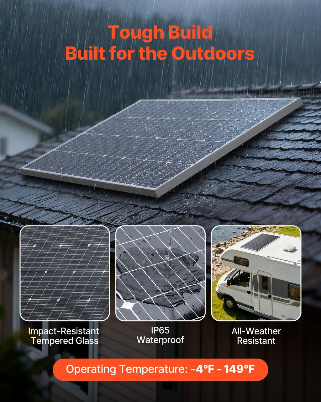 100W Solar Panel – Reliable Power Anywhere for Outdoor & Backup Use - TK Power Gear
